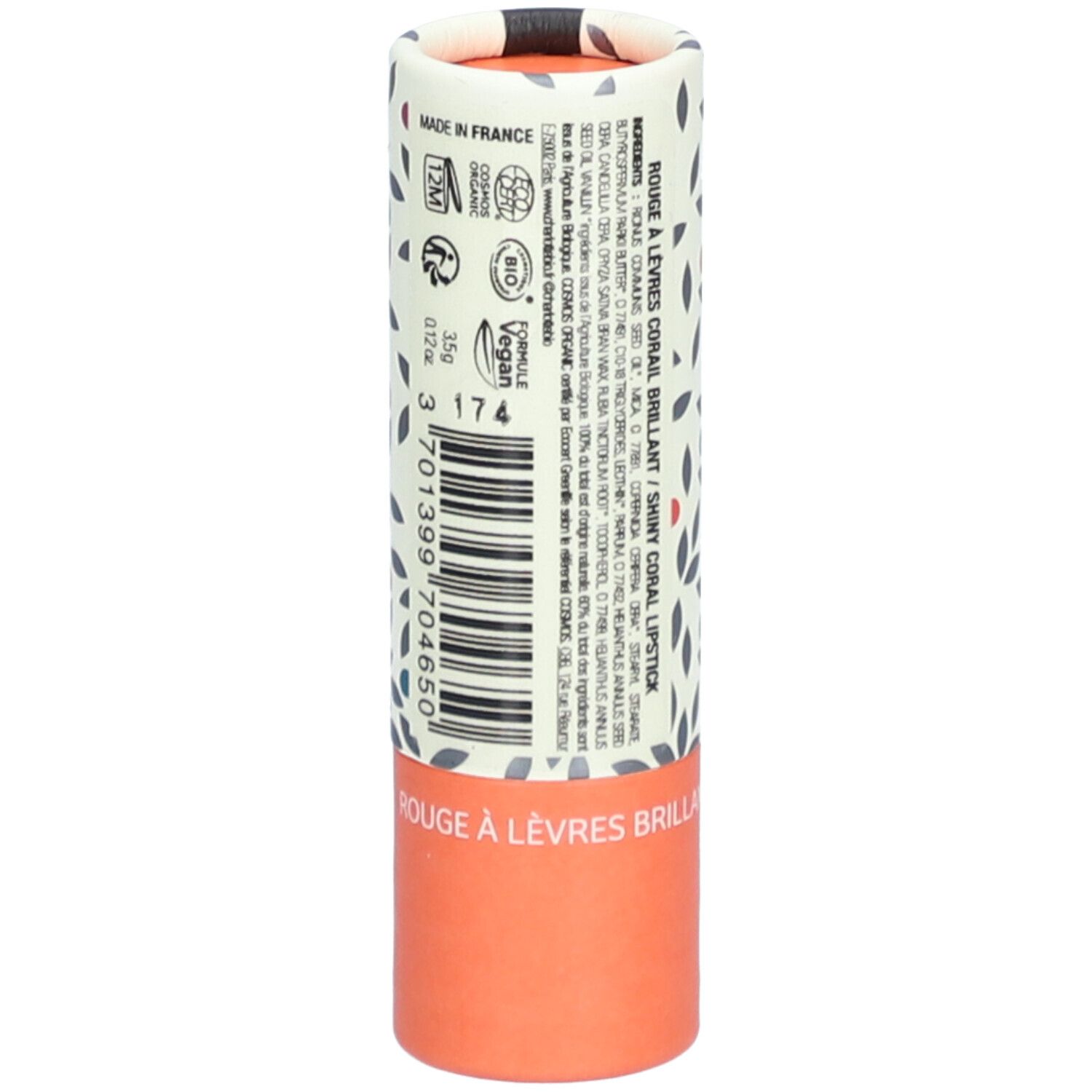 CHARLOTTE BIO Rouge à lèvres brillant - Corail