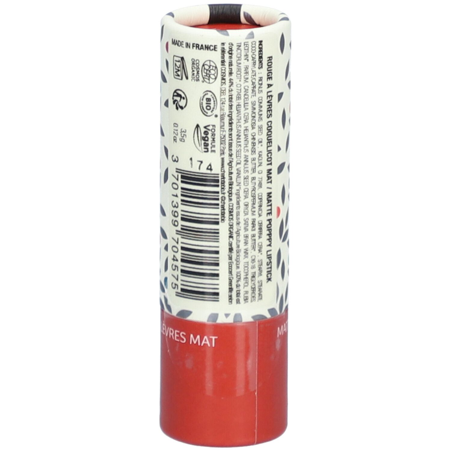 Organic Matte Lipstick Poppy