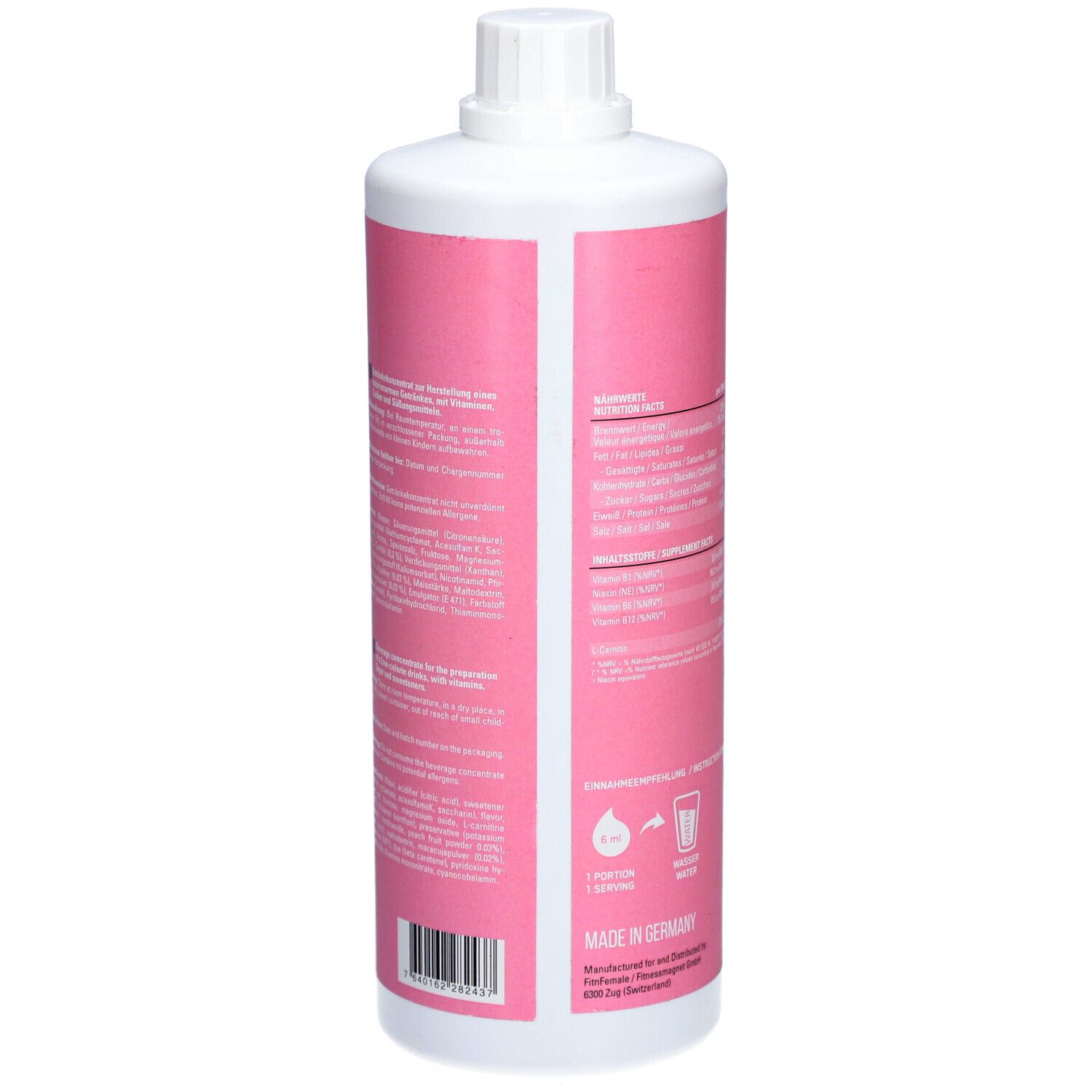 FitnFemale Active Drink Concentré Boisson L-Carnitine & Vitamines