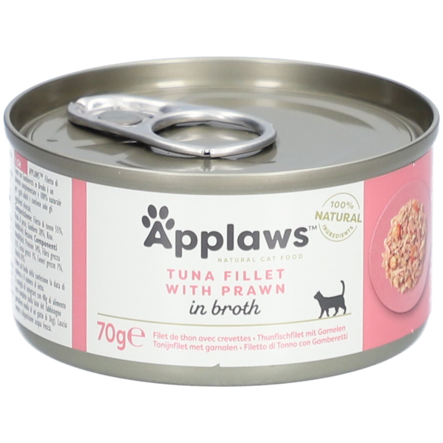 APPLAWS Nourriture humide pour chats avec filet de thon et crevette