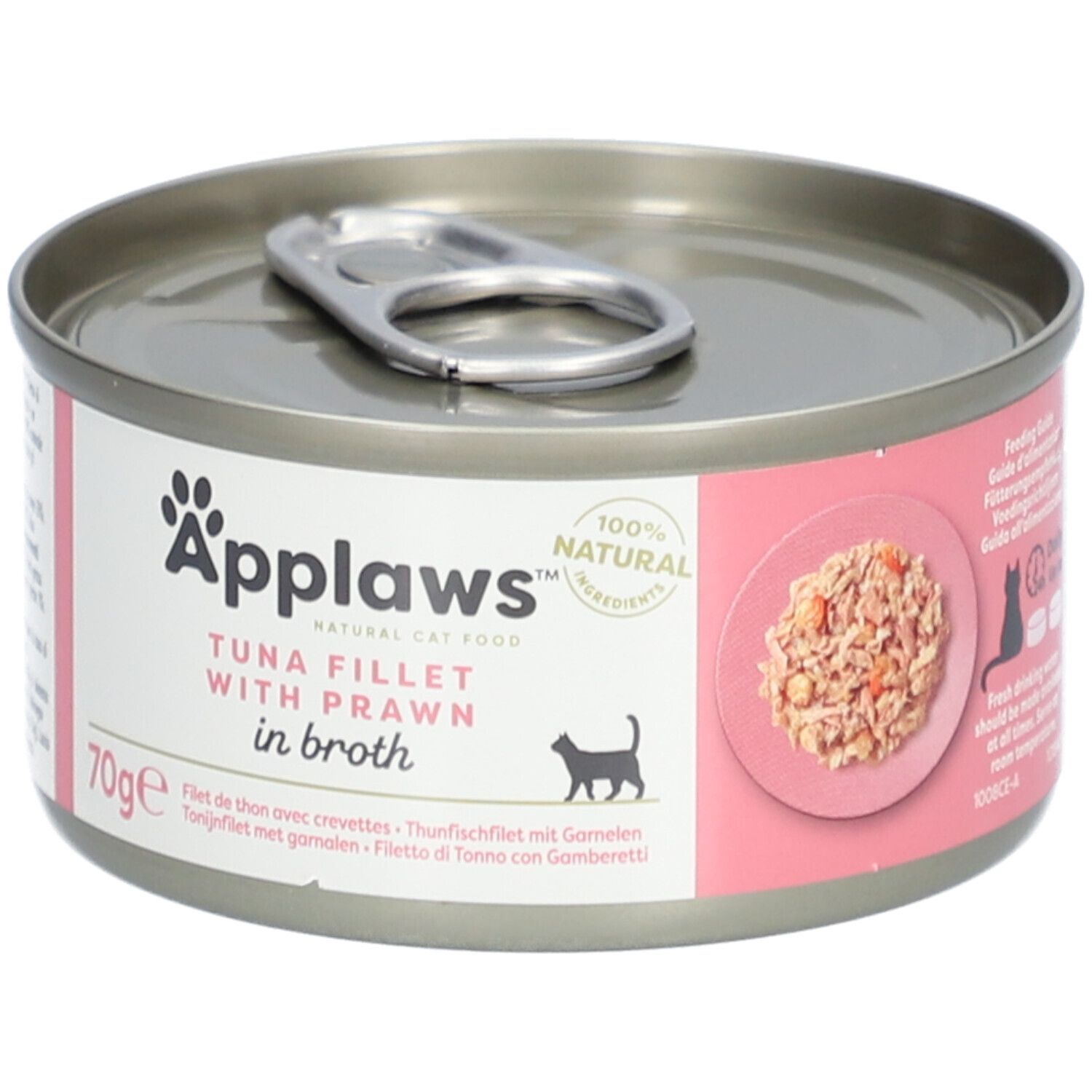 APPLAWS Nourriture humide pour chats avec filet de thon et crevette