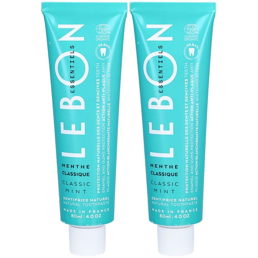 LEBON ESSENTIELS Zahnpasta klass Minze Bio 80 ml x2