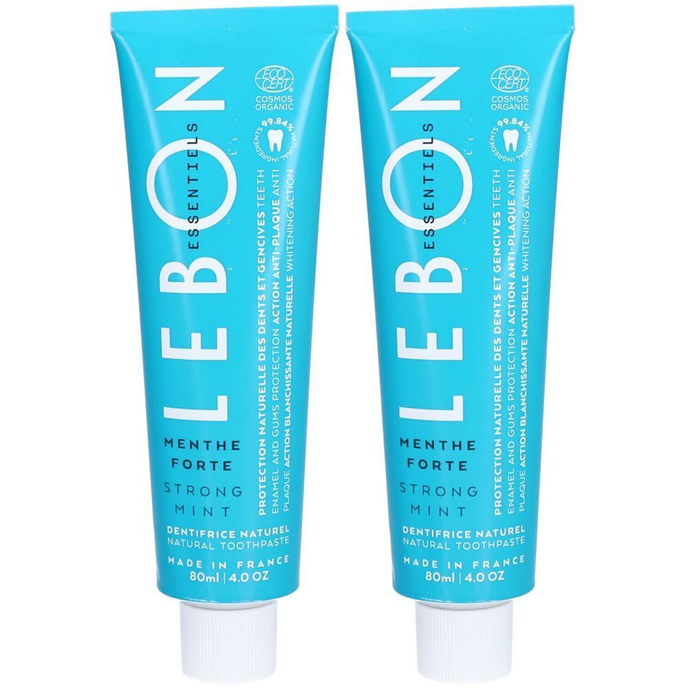LEBON ESSENTIELS Zahnpasta starke Minze Bio 80 ml x2