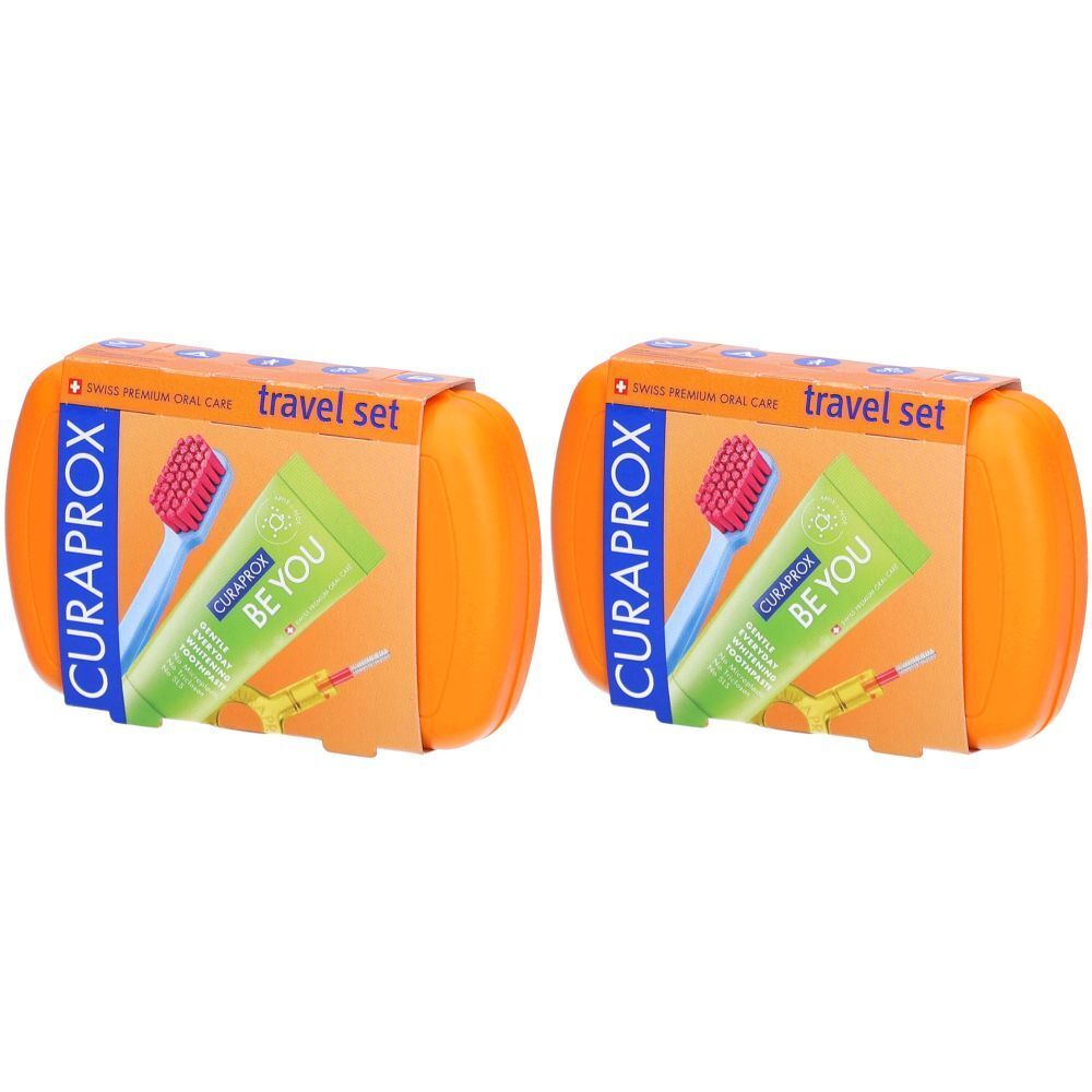 CURAPROX Travel Set orange x2