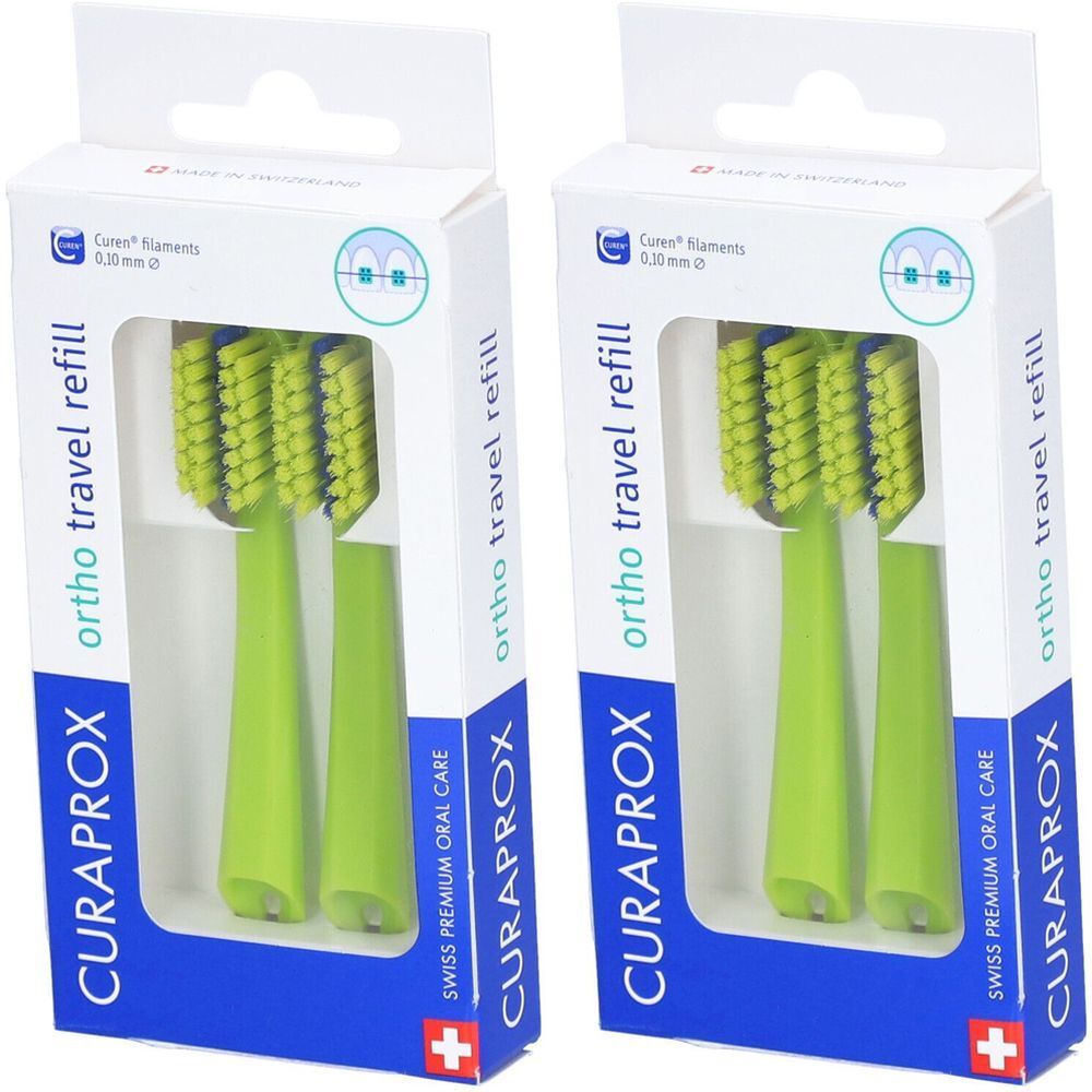 CURAPROX CS 5460 Travel Set Ortho refill grün x2