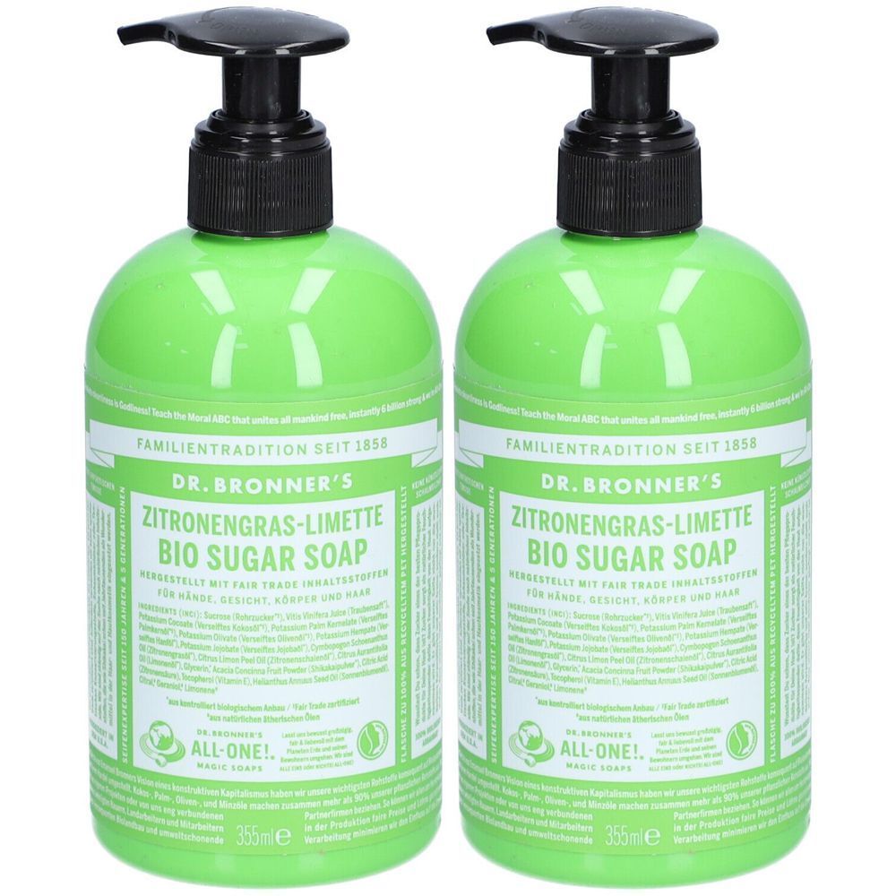BRONNERS LEMONGR LIM Shikakai Pumpseife 355 ml x2