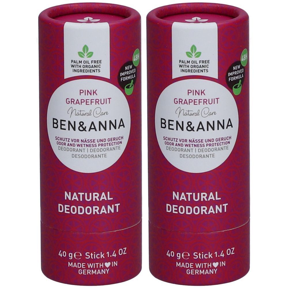 BEN&ANNA Natural Care Natürliches Deodorant Stick Pink Grapefruit
