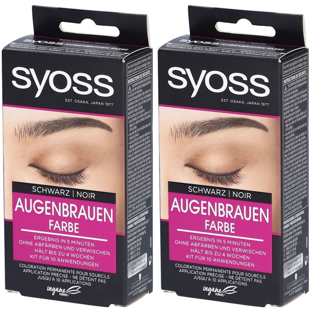 SYOSS Augenbrauen-Kit schwarz 10 ml x2