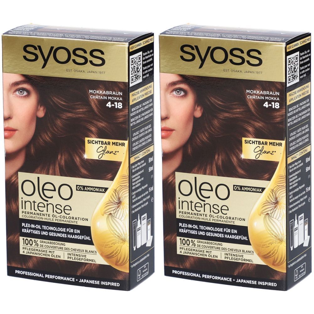 SYOSS Oleo Intense Coloration-Huile permanente 4-18 Châtain Mokka
