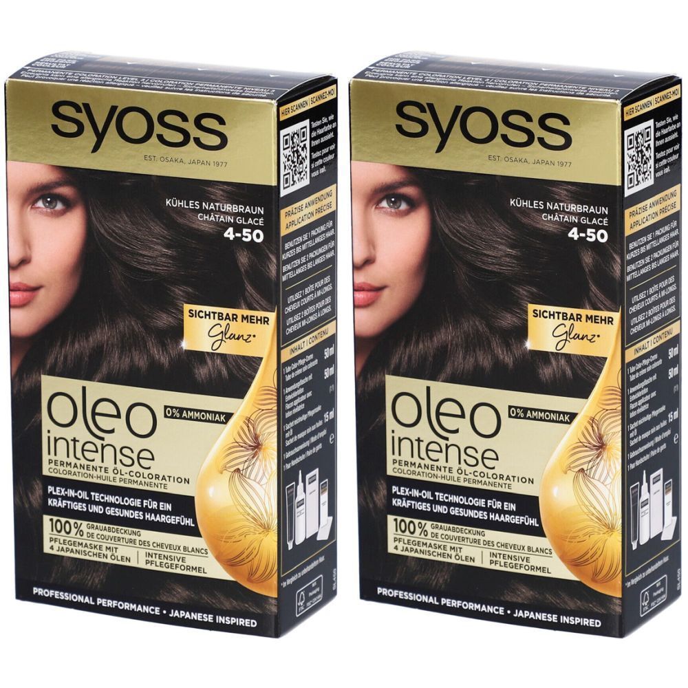 SYOSS Oleo Intense Permanente Öl-Coloration 4-18 Eisiges Kastanienbraun