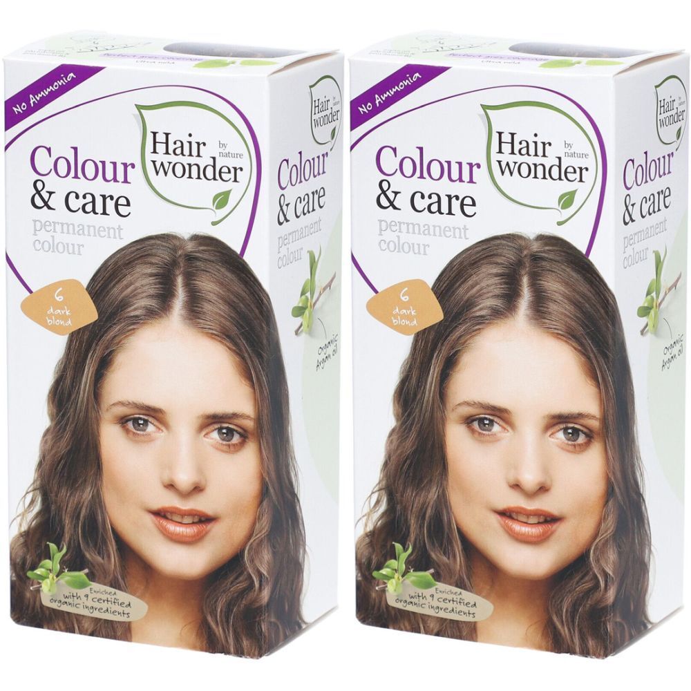 HENNA Hairwonder Colour & Care 6 dunkelblond x2