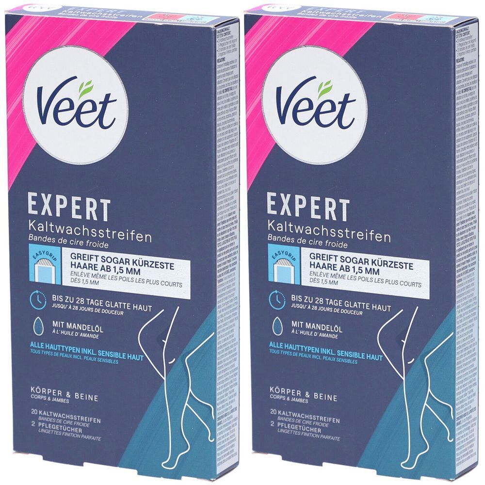 VEET Expert Bandes de cire froide Corps et jambes