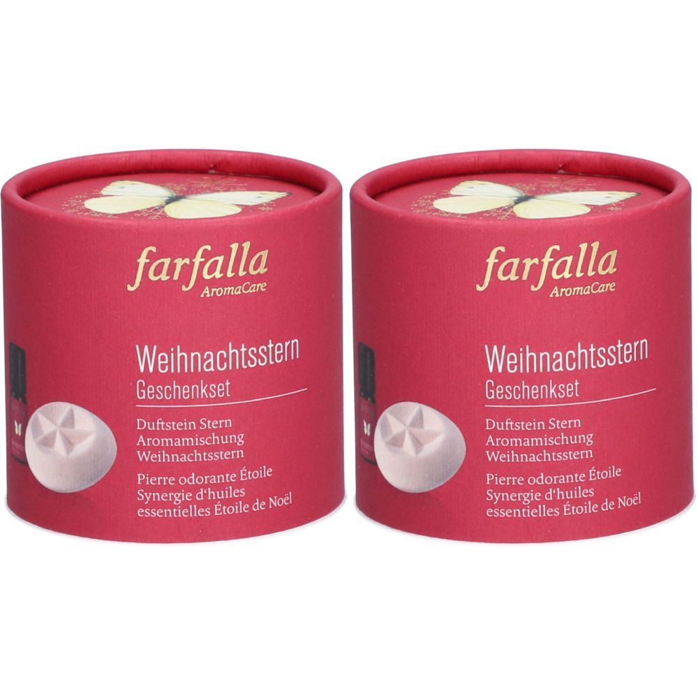 farfalla Geschenkset Duftstein Stern Synergie ätherischer Öle Weihnachtsstern