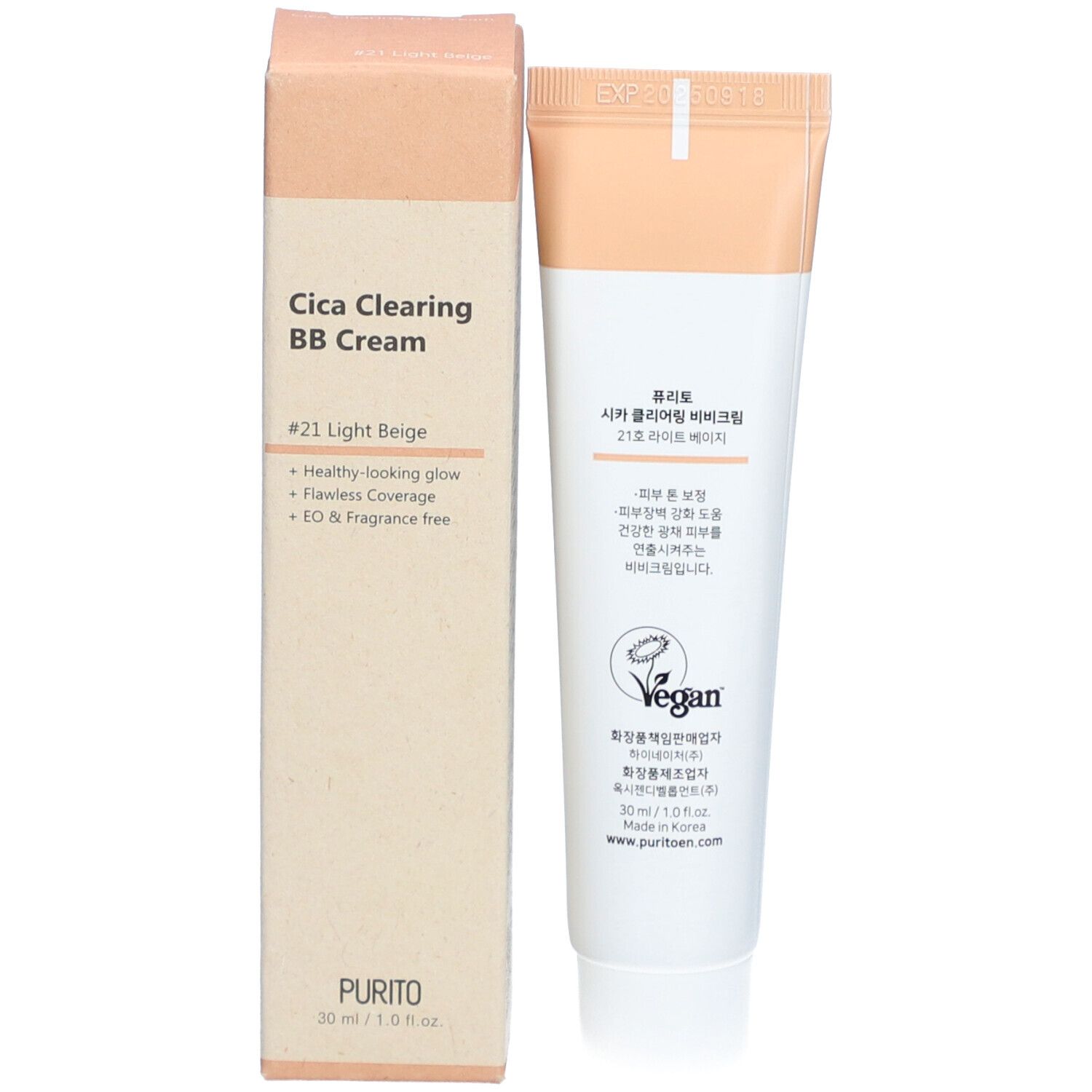 Purito Cica Clearing BB Cream 21 Light Beige