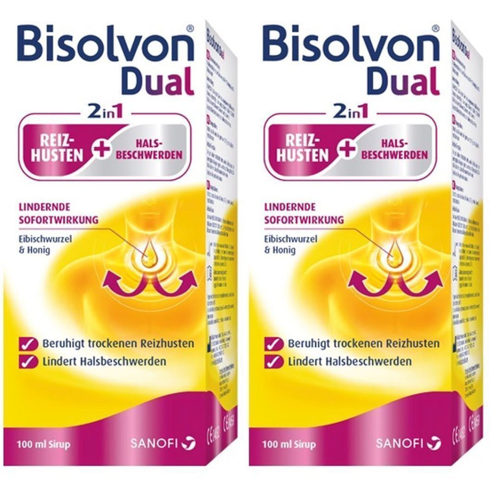 BISOLVON® Dual 2 en 1 Sirop pour la toux sèche