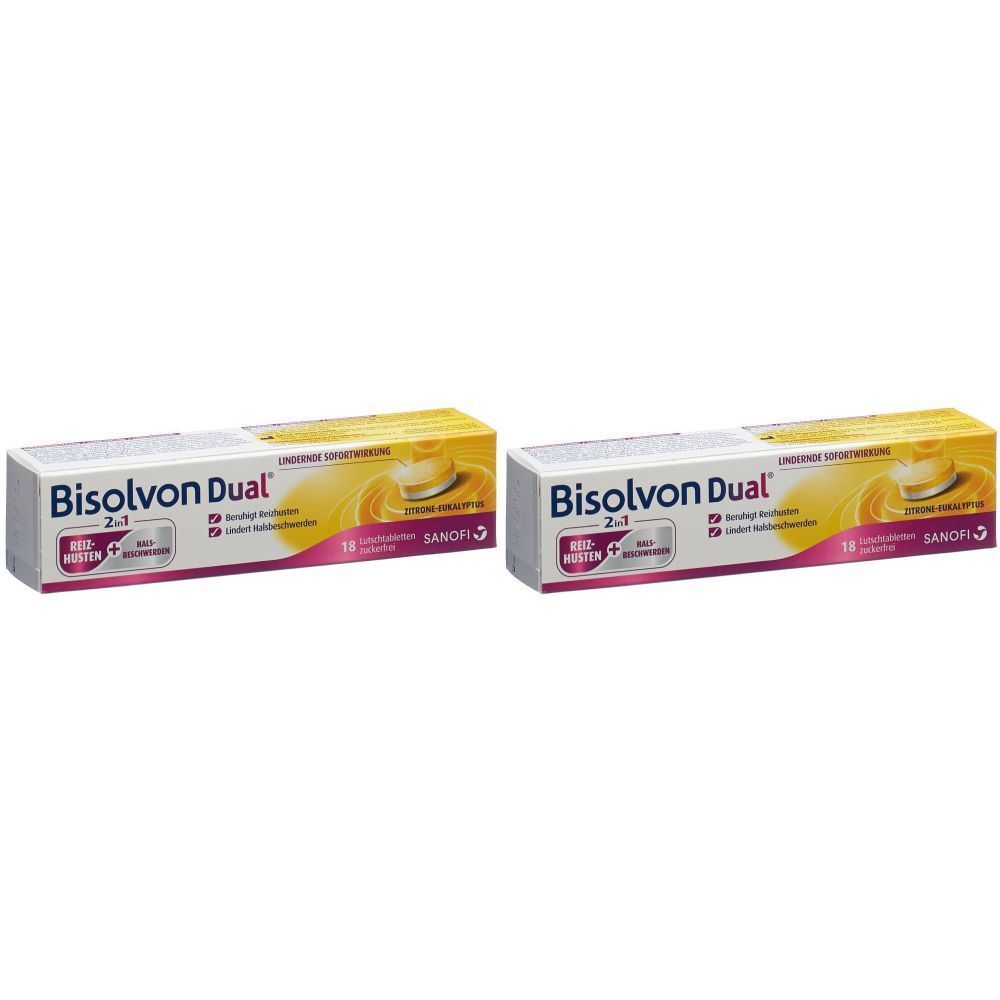 BISOLVON® Dual 2 en 1 Pastilles à sucer toux sèche