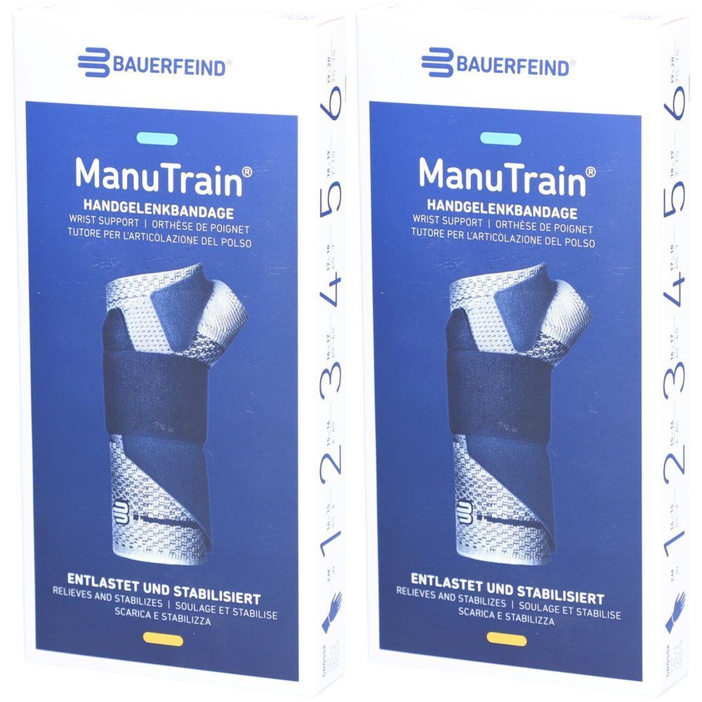 MANUTRAIN Handgelenkorthese Größe 3 gerade Titanium