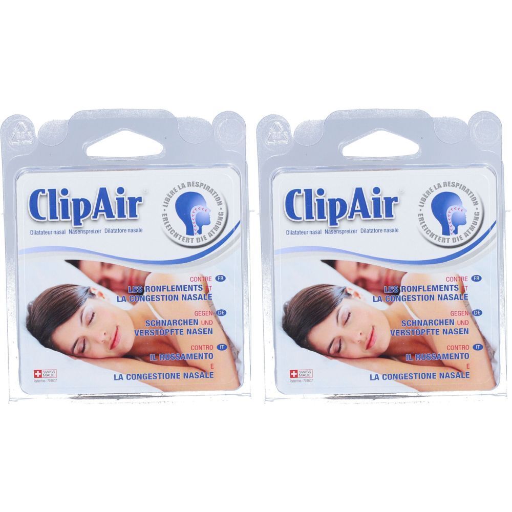 CLIPAIR Dilatateur nasal S/M/L contre les ronflements et la congestion nasale