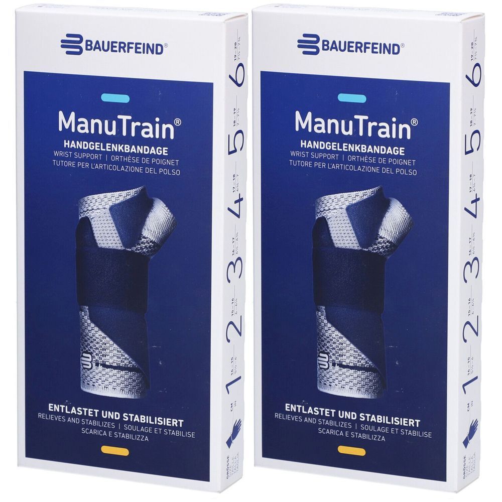 MANUTRAIN Handgelenkorthese Größe 1 links Titan