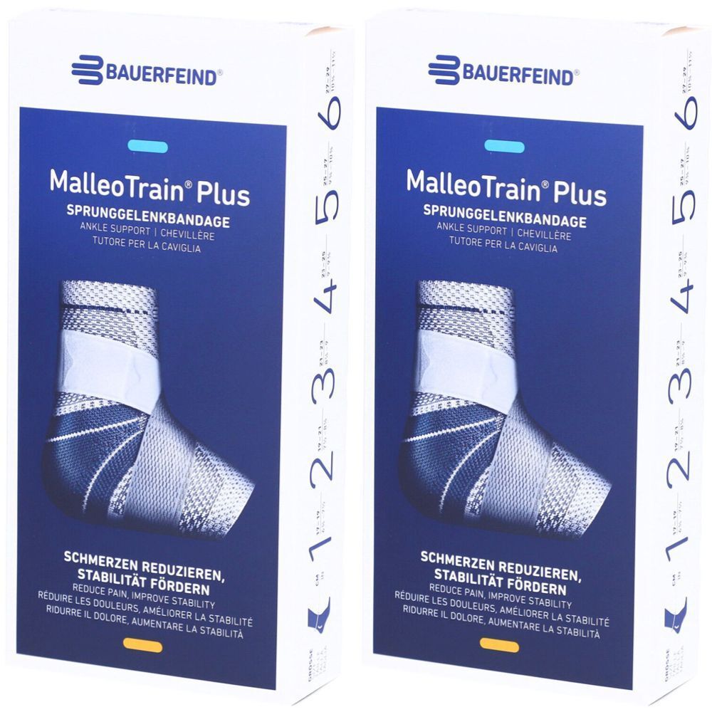 BAUERFEIND® Malleotrain® Plus Aktivbandage Gr. 3 links Titanium
