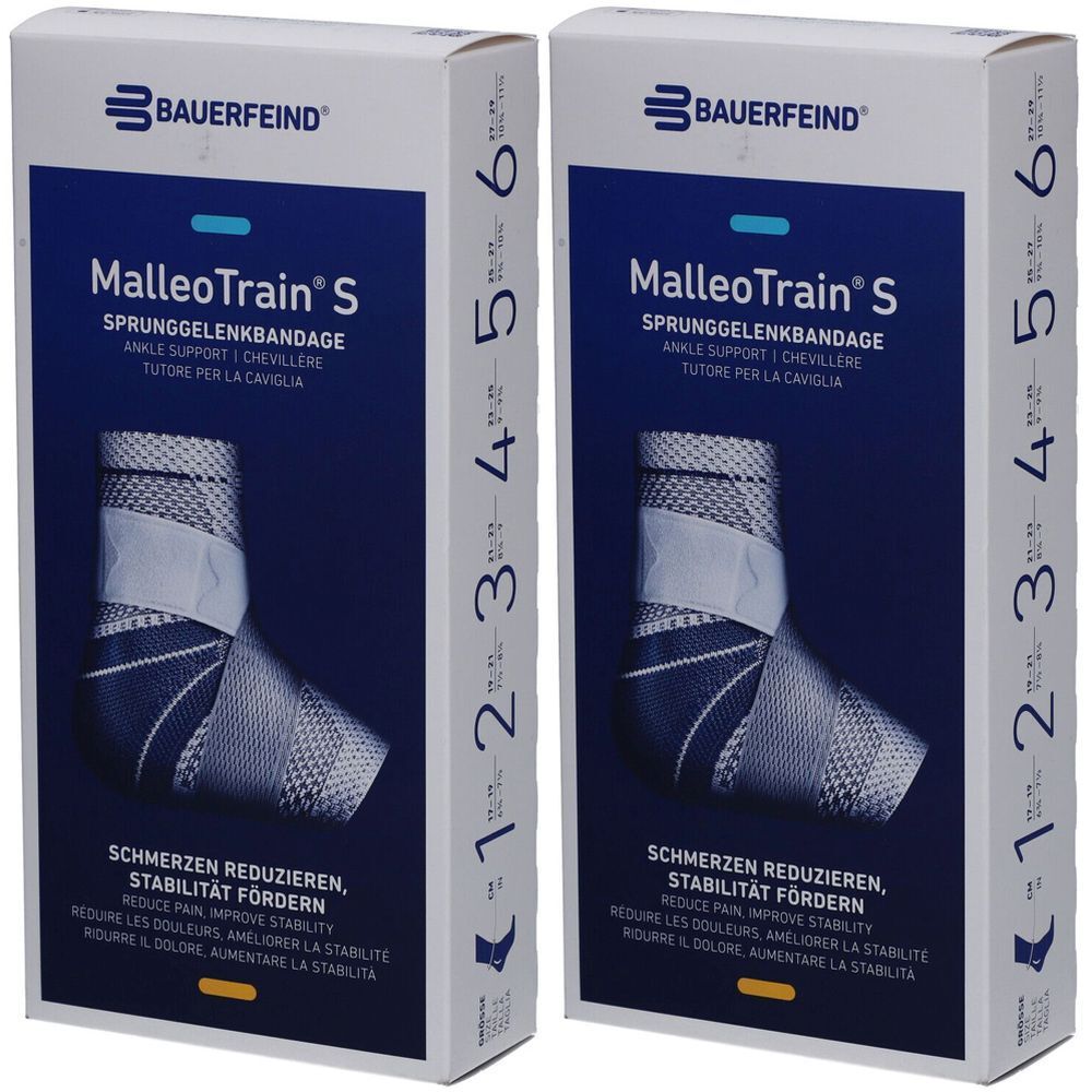 MALLEOTRAIN S Sprunggelenkbandage Größe 2 rechts Titanium