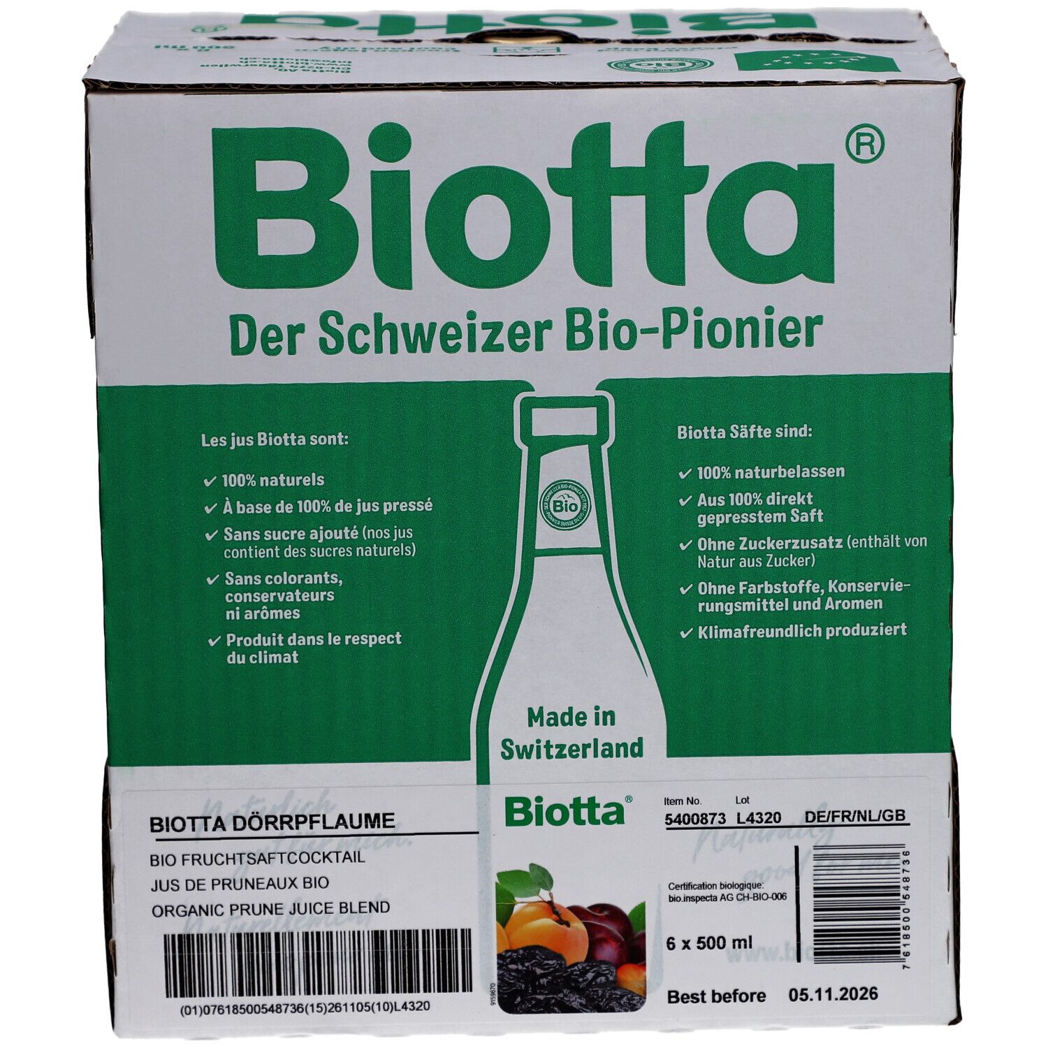 Biotta® Jus de pruneaux bio