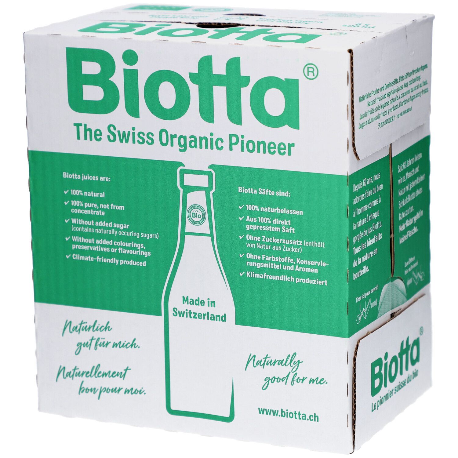 Biotta Bio Kartoffelsaft aus direkt gepressten Kartoffeln