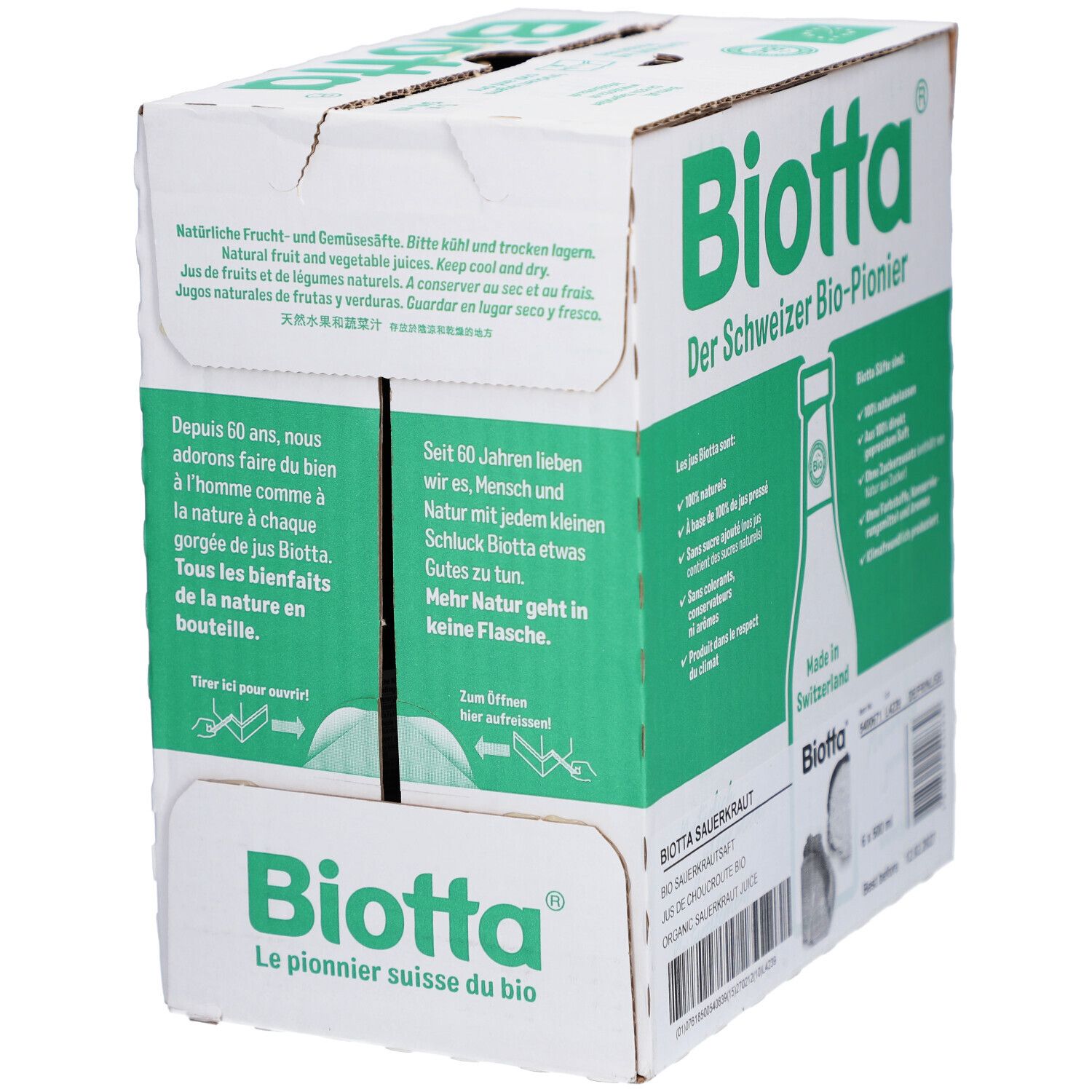 Biotta Sauerkrautsaft – 100% Bio aus fermentiertem Weisskohl