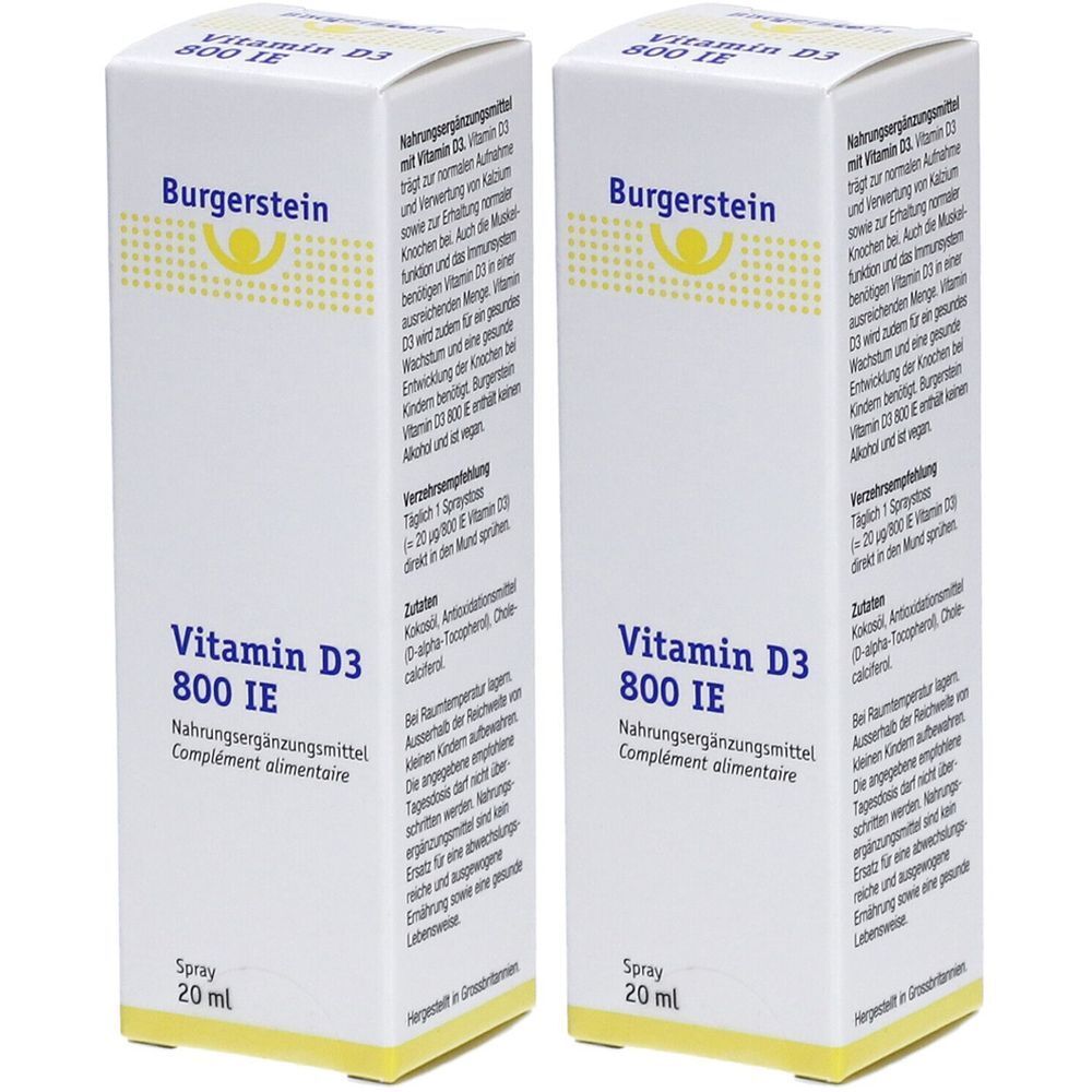 Burgerstein Vitamine D3 800 UI