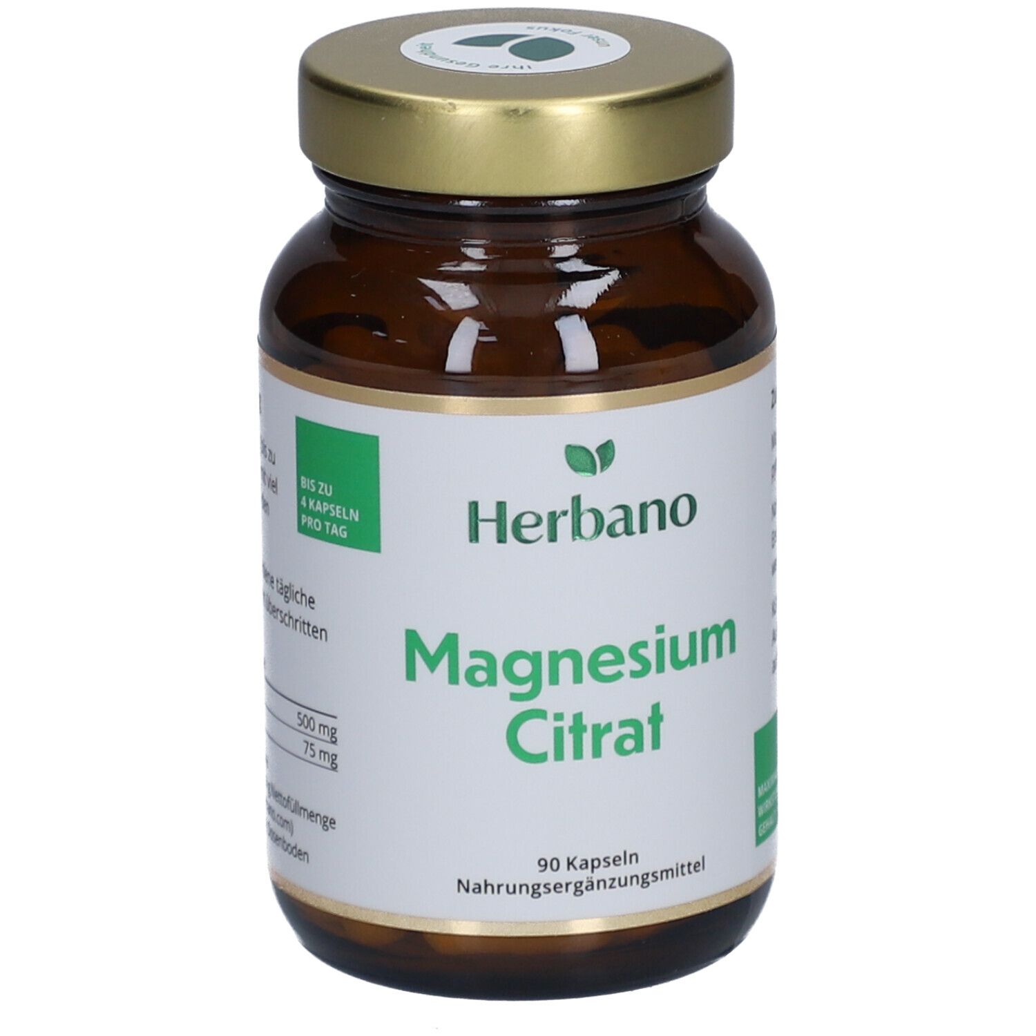 Herbano Magnesiumcitrat Kapseln 500 mg