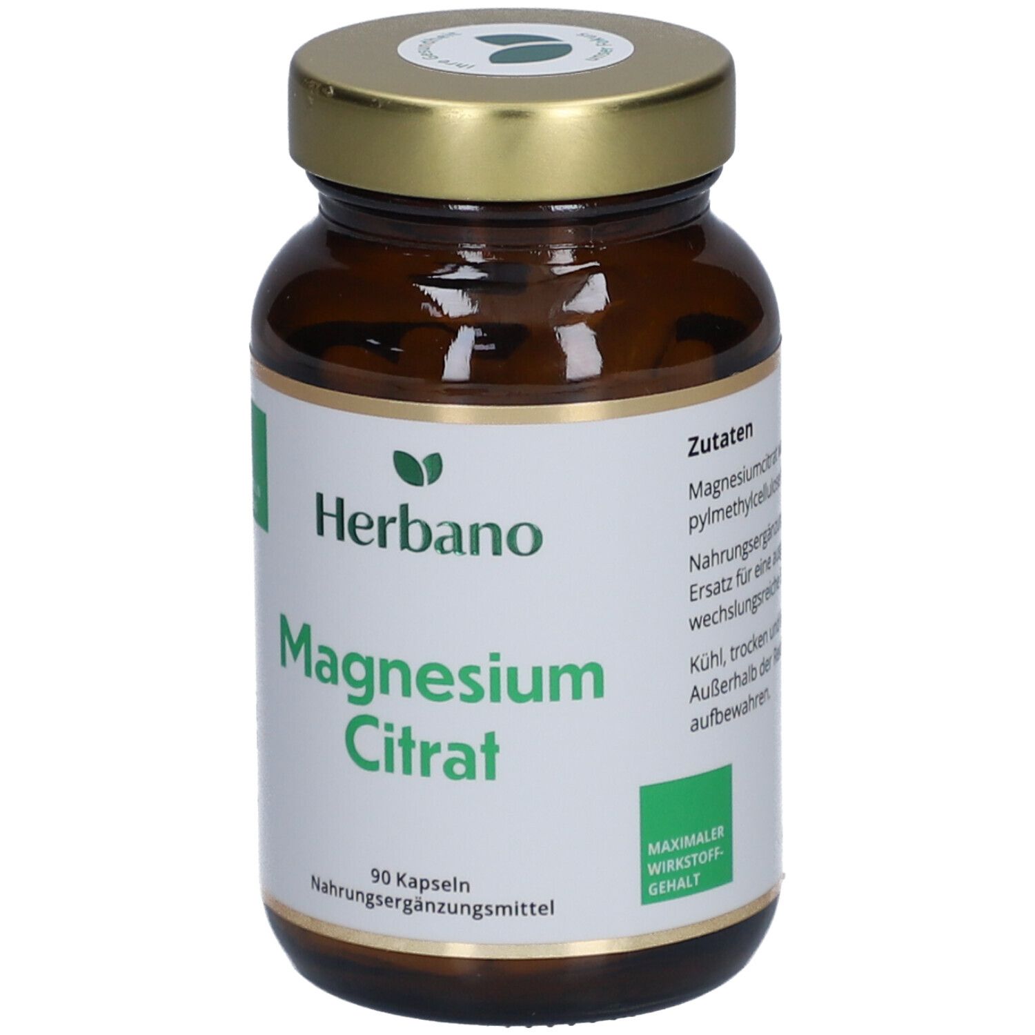 Herbano Magnesiumcitrat Kapseln 500 mg