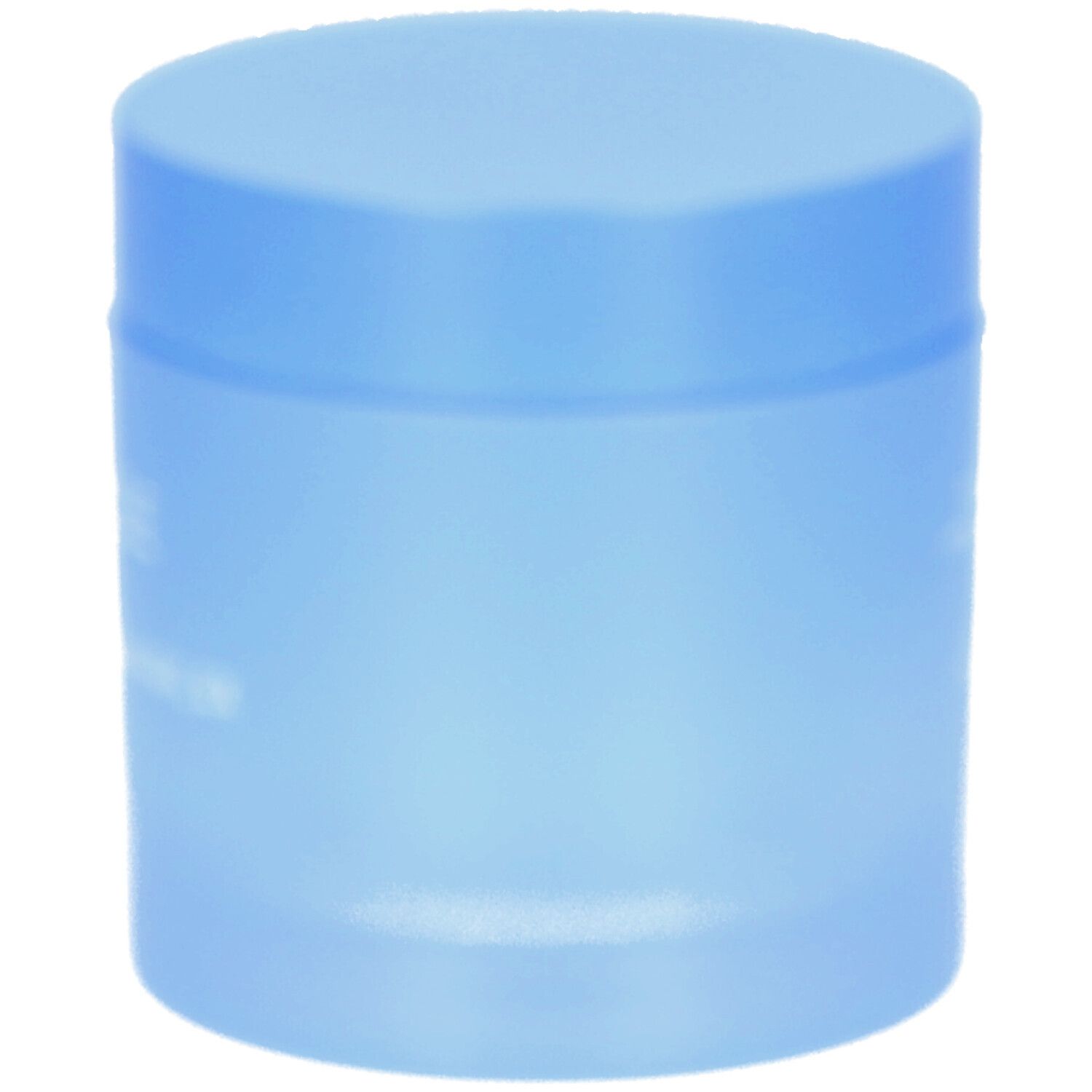 Pot bleu avec couvercle. Produit de soin de la peau. Inscription inconnue.