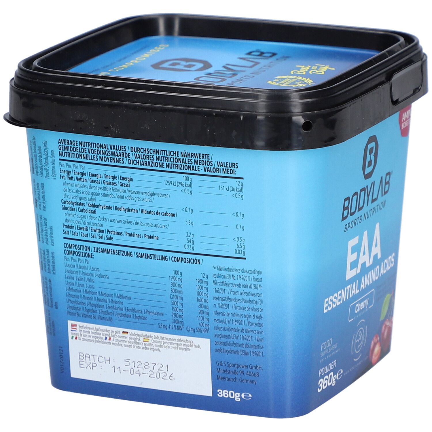 Bodylab24 EAA Essential Amino Acids Kirsche