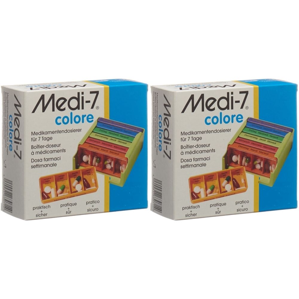 MEDI-7 Colore Boîtier doseur à médicaments