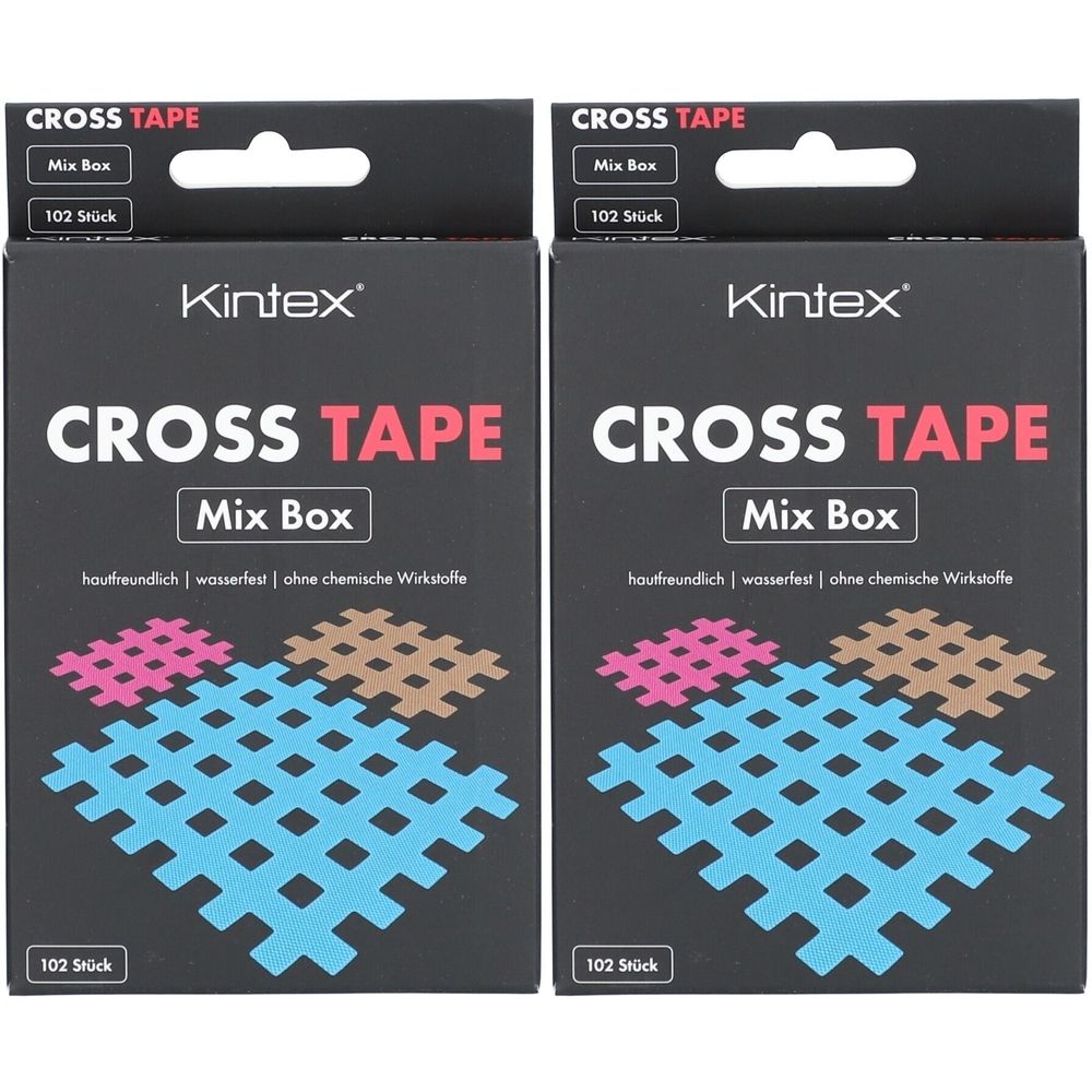  Kintex Cross Tape – Mix Box mit 102 Gitterpflastern für Akupunktur- und Schmerzpunkte