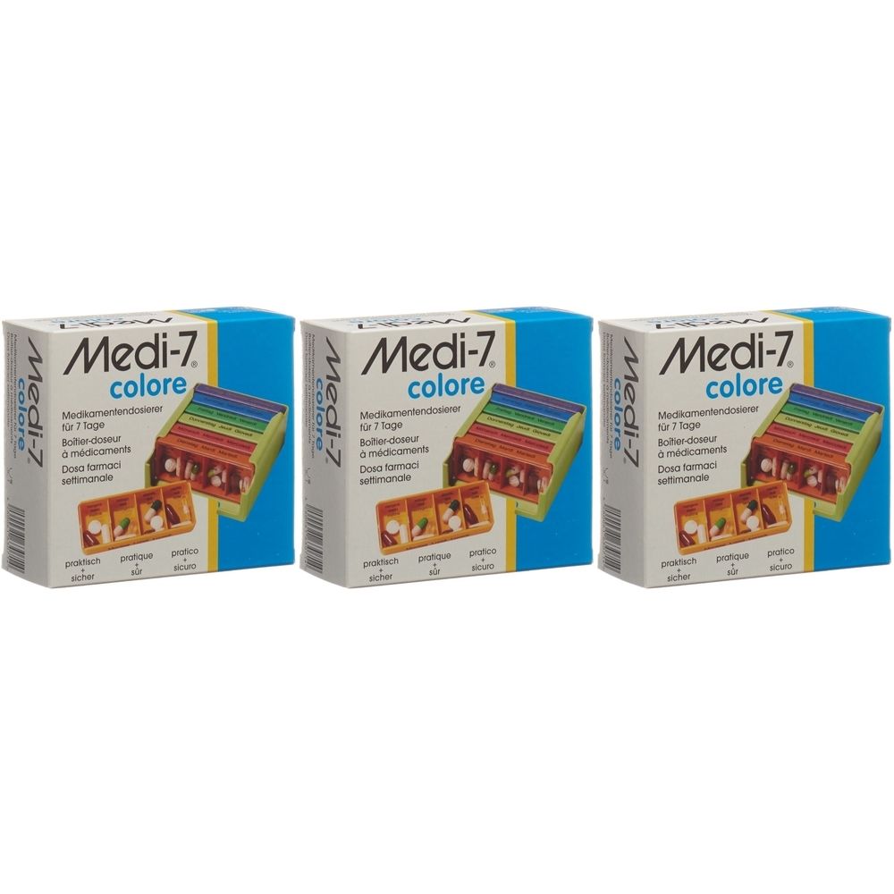 MEDI-7 Colore Boîtier doseur à médicaments