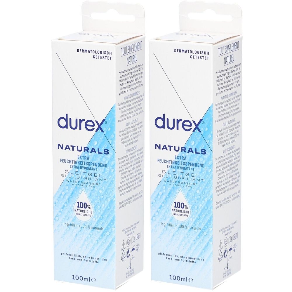 DUREX Naturals - Lubrifiant Extra-Hydratant à base d'eau