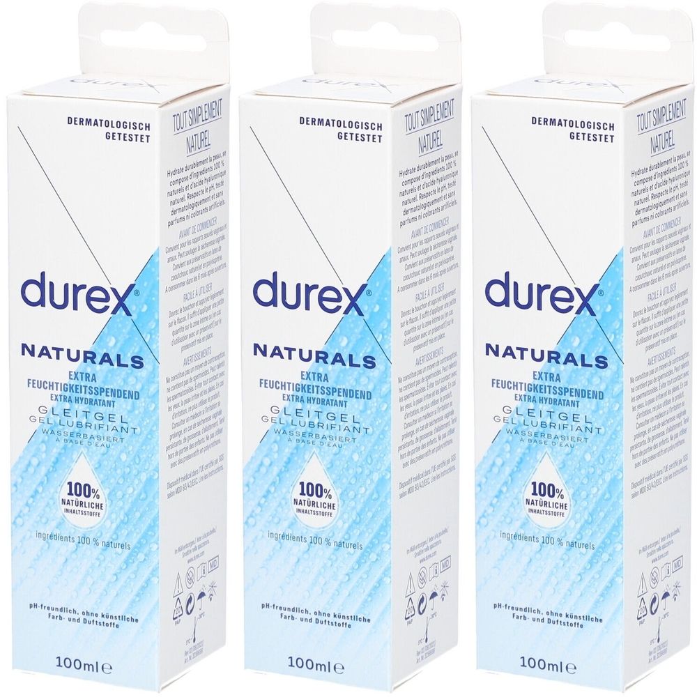 DUREX Naturals - Lubrifiant Extra-Hydratant à base d'eau