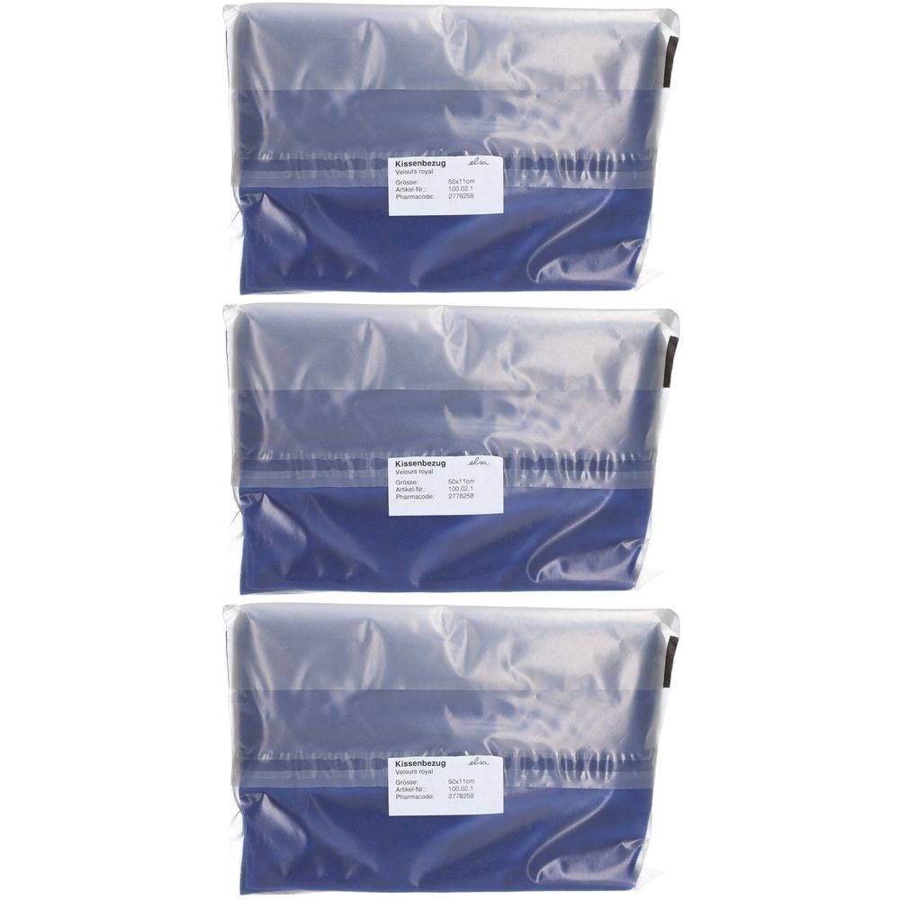 ELSA Taie d'oreiller anatomique 50 x 11 cm velours Bleu roi