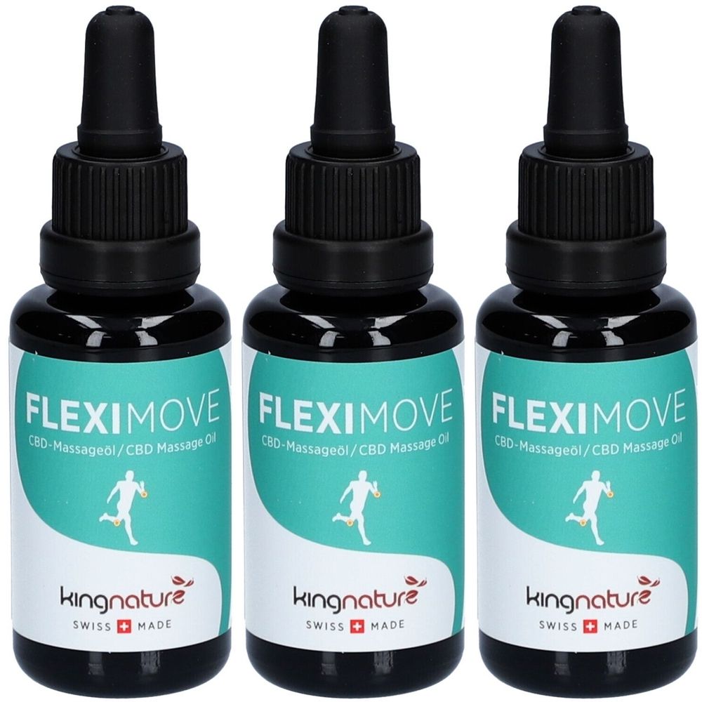 KINGNATURE Fleximove Massageöl mit CBD