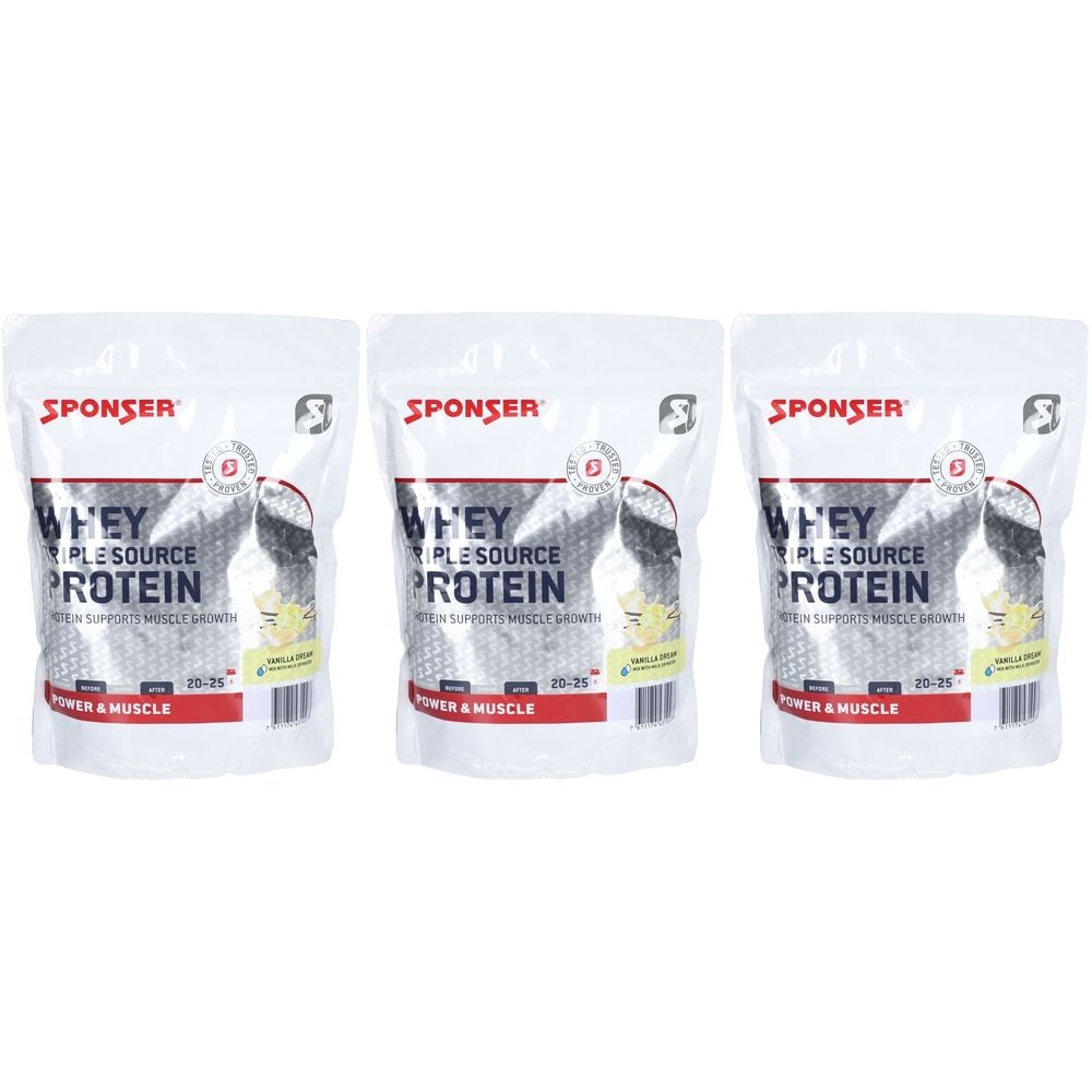 Sponser Whey Dreifachquellen-Protein Vanille