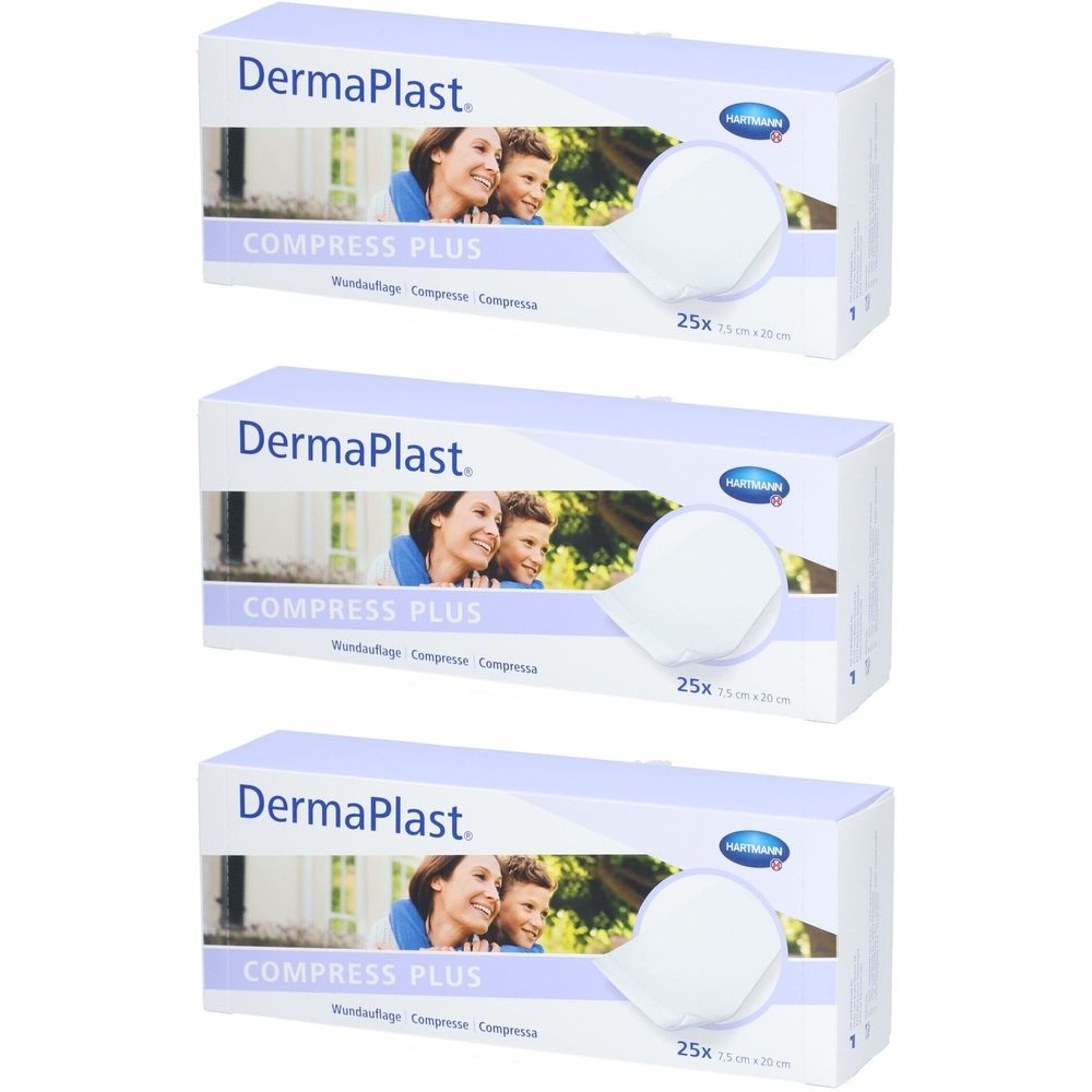 HARTMANN Dermaplast® Kompresse Plus 7,5 x 20 cm