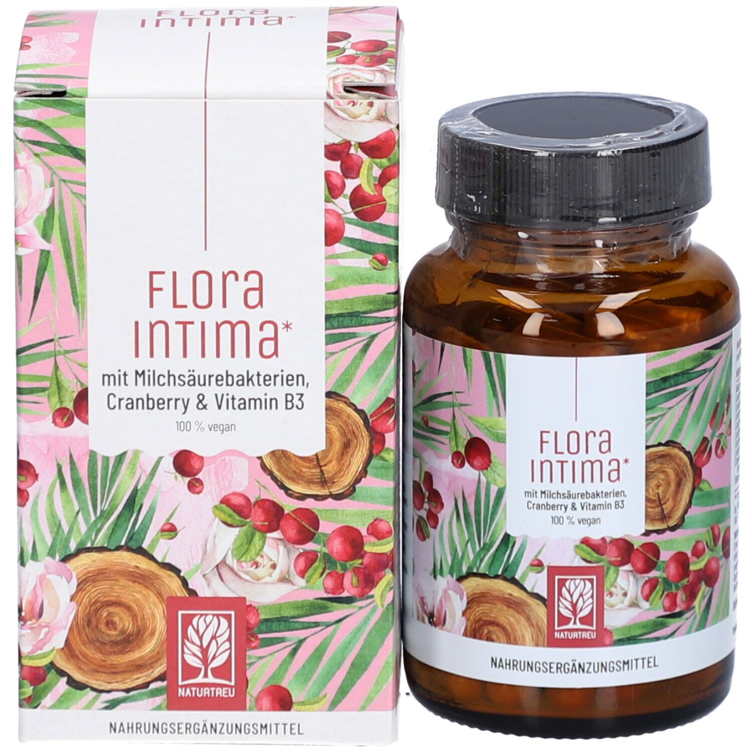 Milchsäurebakterien mit Cranberry & Vitamin B3 - Floraintima - NATURTREU®