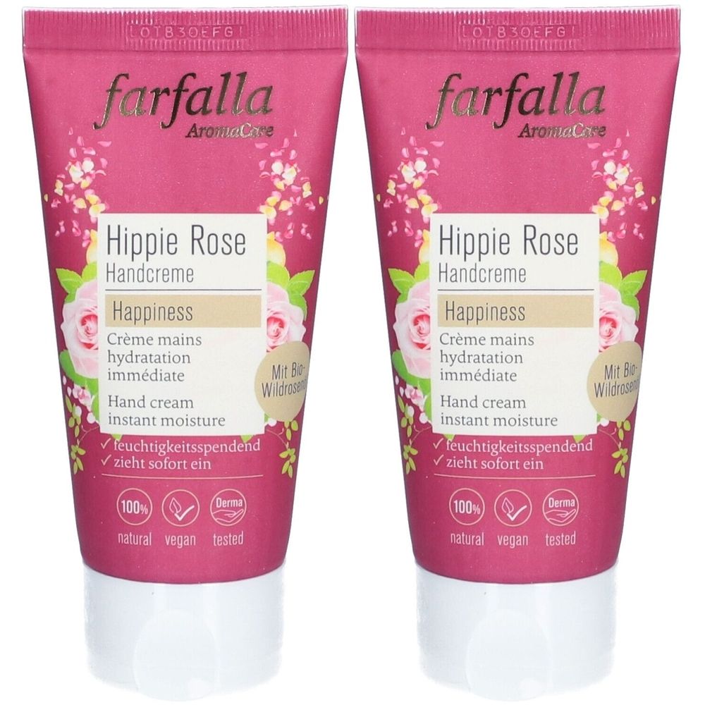 FARFALLA Crème pour les mains Hippie Rose