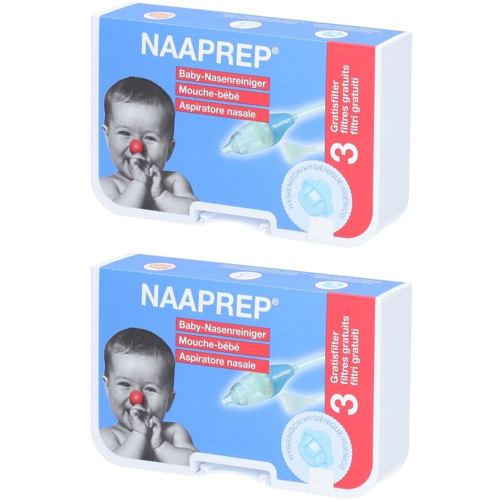 Naaprep Nasenreiniger für Babys inkl. 3 Filter ergonomisch & weich
