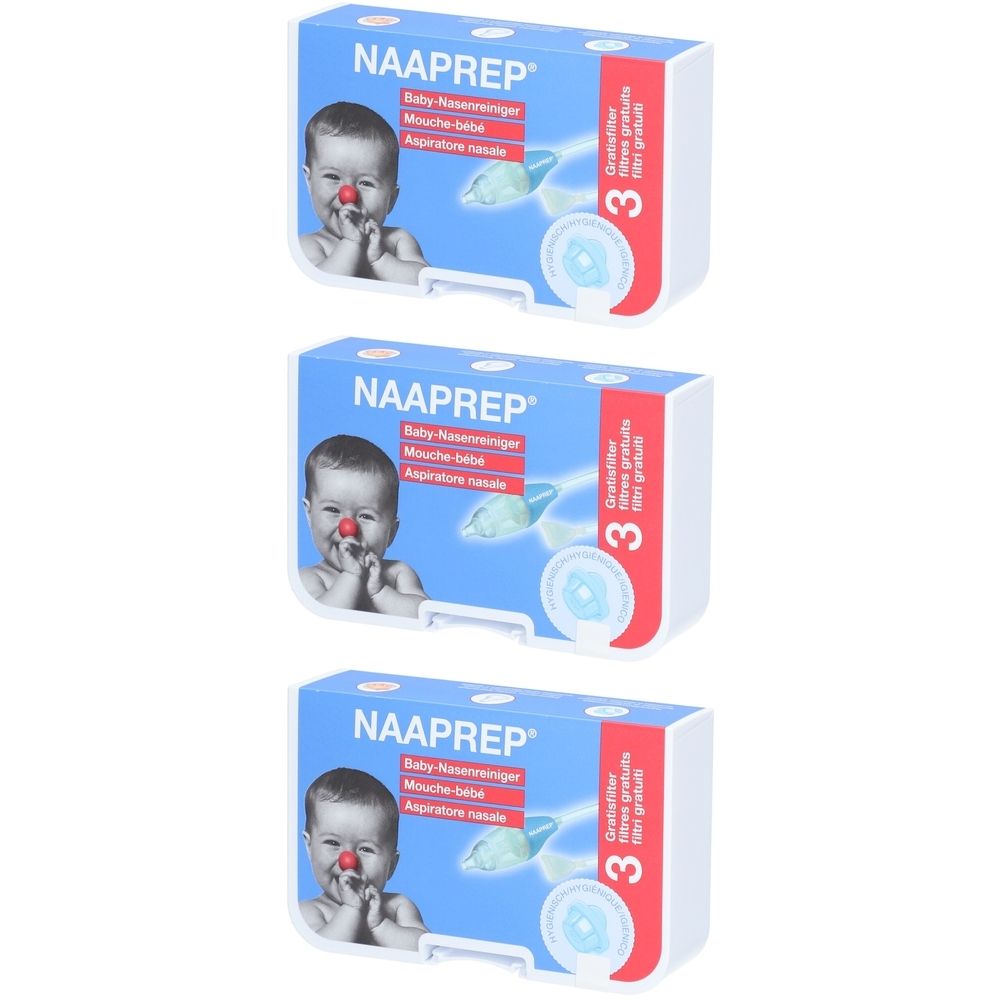 Naaprep Nasenreiniger für Babys inkl. 3 Filter ergonomisch & weich