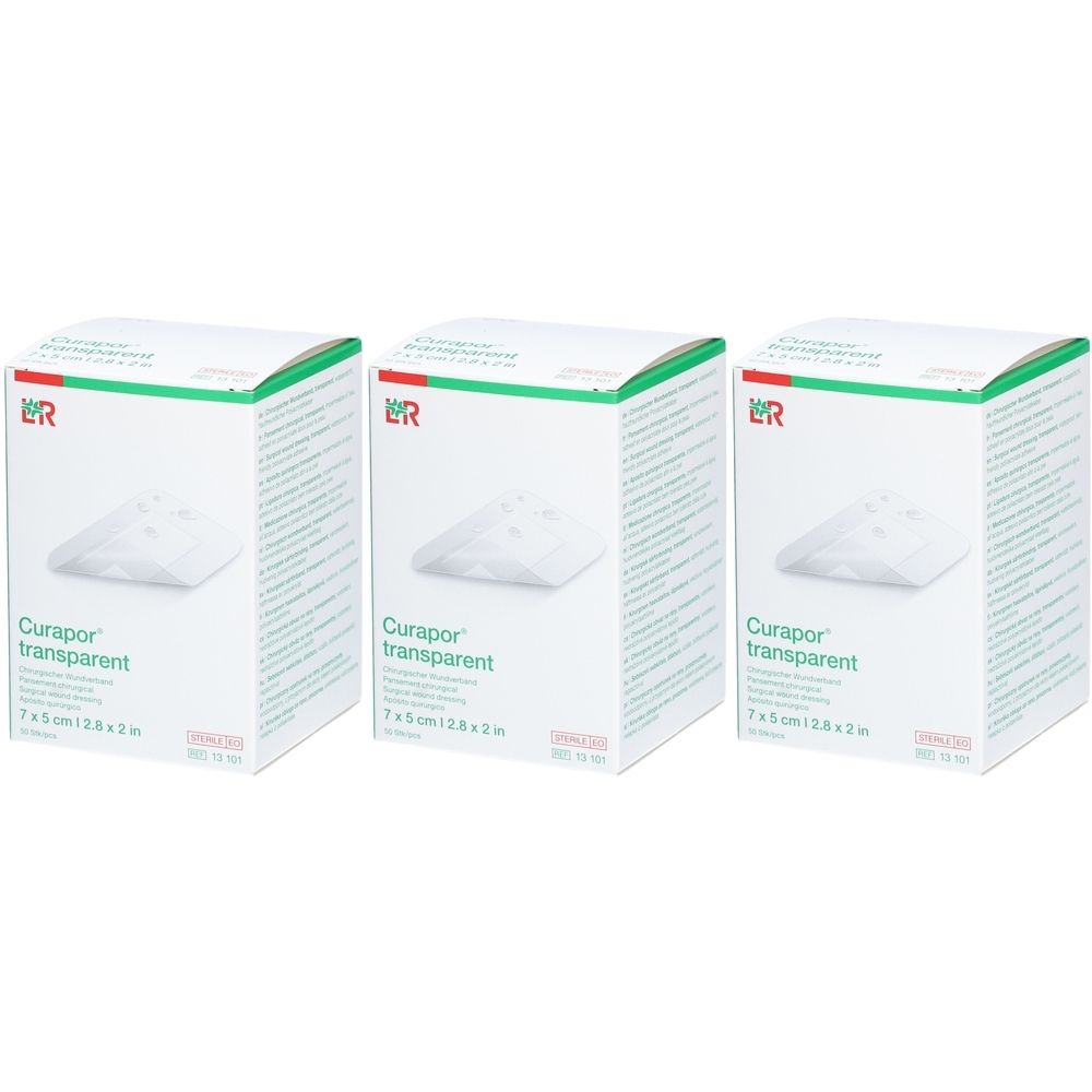 L&R Curaport® steriles Chirurgisches Pflaster Transparent 7 x 5 cm