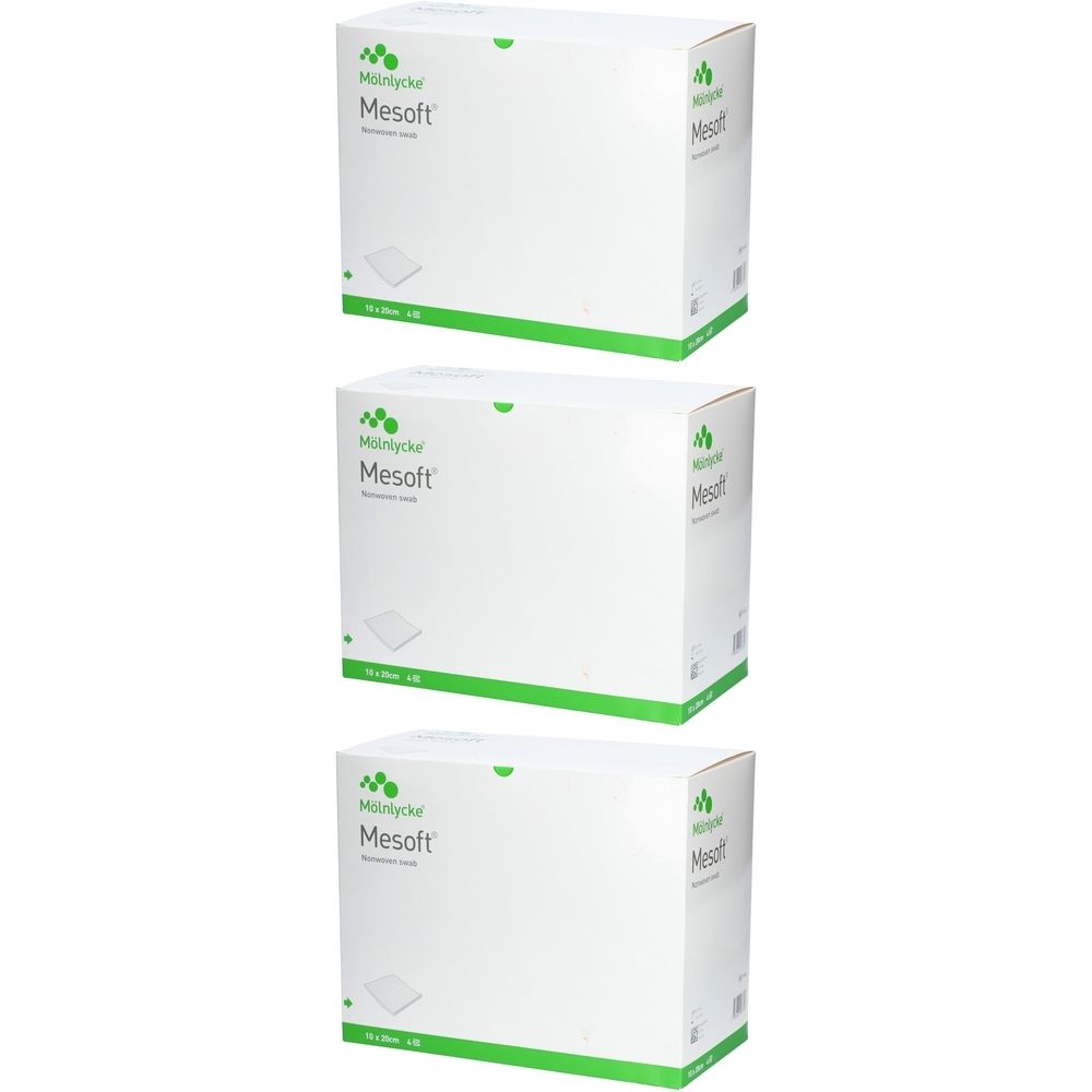 MESOFT Kompressen 10x20 cm steril 60x2 Stück weich & saugfähig