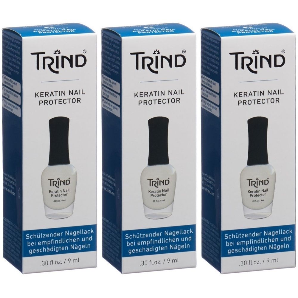 TRIND® Keratin Nail Protector - Base protectrice et fortifiante pour ongles sensibles ou abîmés