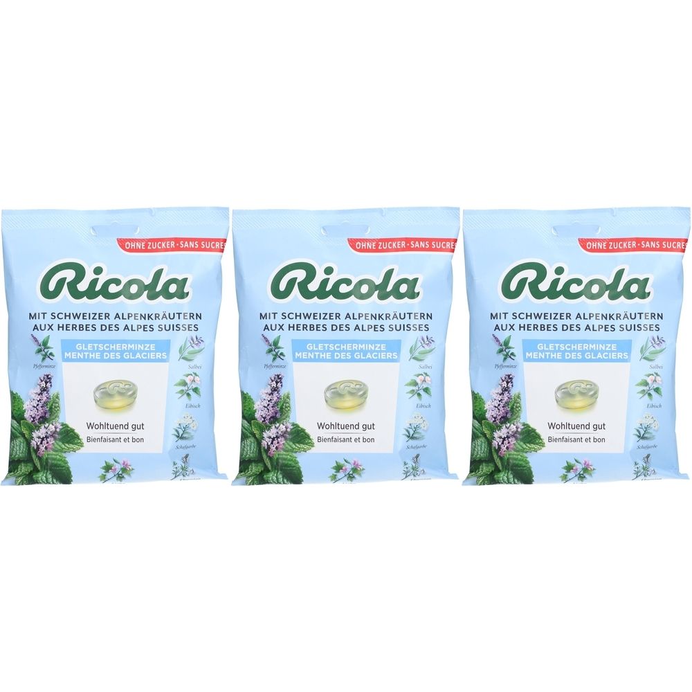 Ricola Pfefferminzbonbons Gletscher zuckerfrei